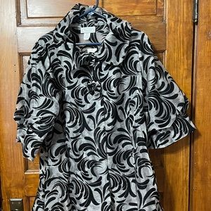Dressy Metallic Black and Silver Jacket NWT SIZE 1X